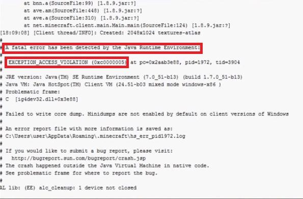 Ошибка EXCEPTION_ACCESS_VIOLATION 0xc0000005