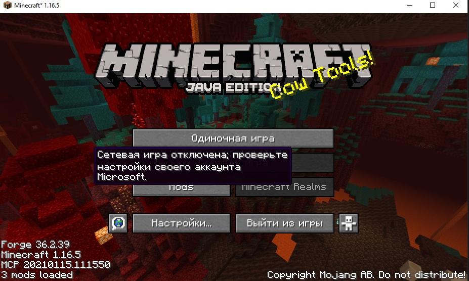 Solving the "Network game is disabled" problem